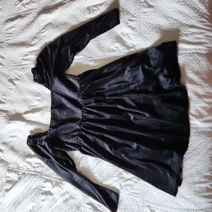 Gap Black Velvet Mini Dress